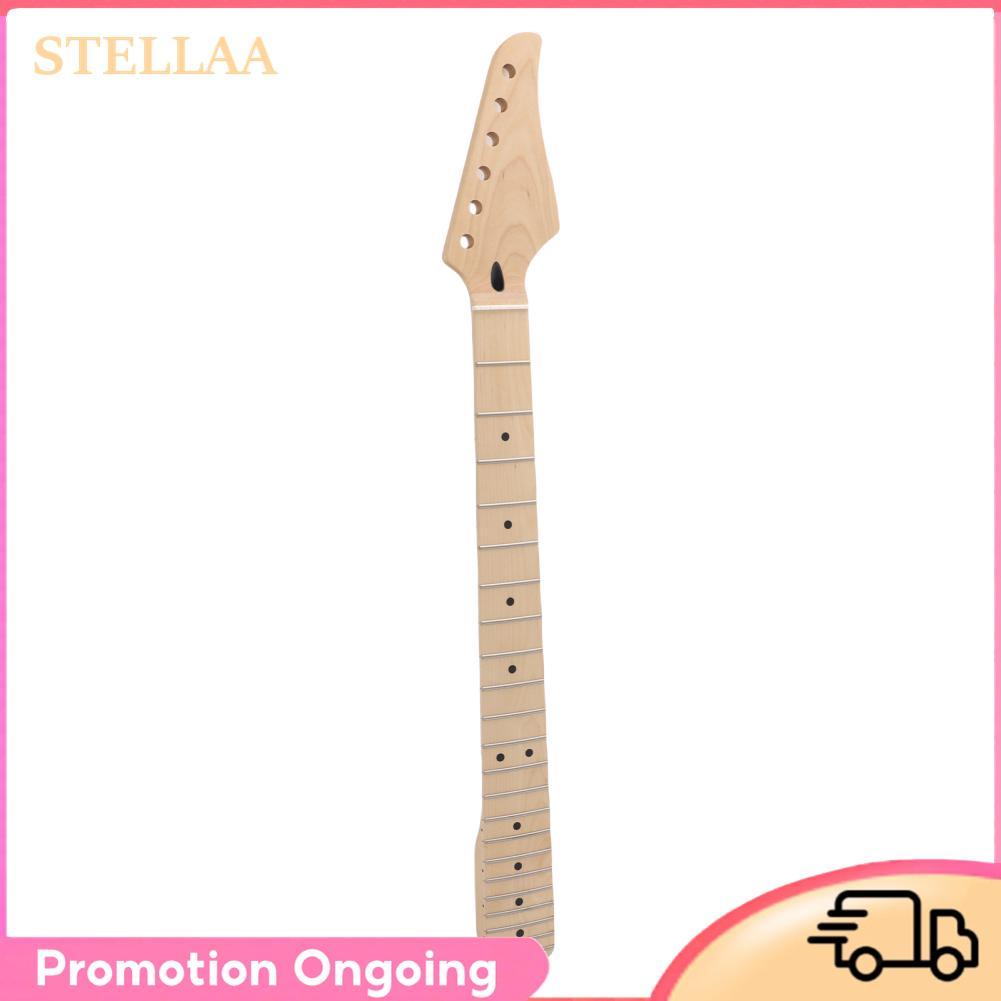 Stellaa Luocute คอกีตาร์ไฟฟ้า 22 Fret Maple Fretboard พร้อม Dual Action Truss Rod และ Bone Nut สำหรับ ST เปลี่ยนเจาะล่วงหน้า 10 มม.หลุมจูนเนอร์