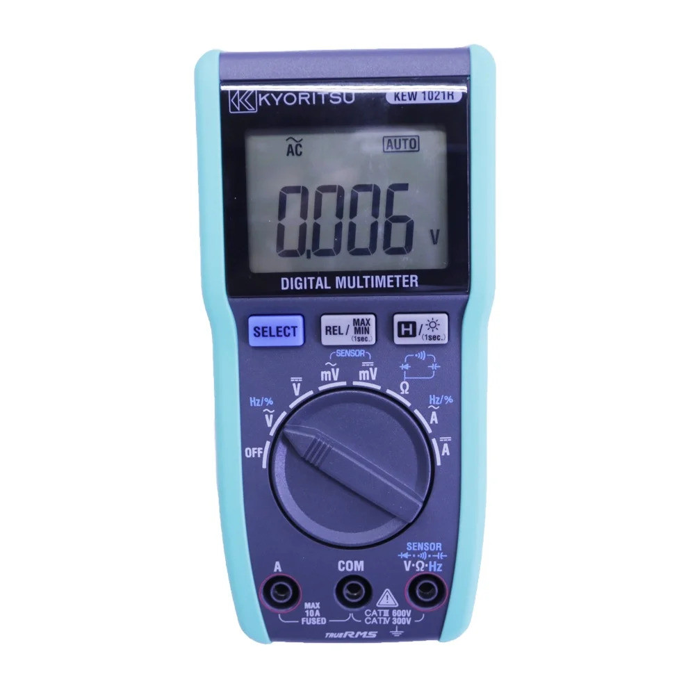 ขายร้อน Kyoritsu KEW 1021R มัลติมิเตอร์แบบดิจิตอล True RMS AC DC แรงดันไฟฟ้าเครื่องทดสอบความต้านทานก