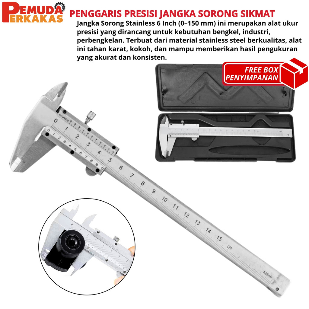 Sigmat Iron Vernier Caliper Original Kenmaster Vernier Caliper 6 นิ้ว