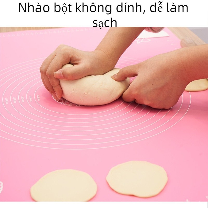 M6B แผ่นซิลิโคนนวดแป้ง แผ่นรองอบขนม นวดแป้ง แผ่นรองนวดแป้งซิลิโคน ขนาด 29x26cm MALAN