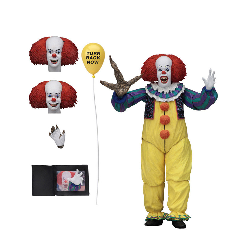 NECA Pennywise IT 1990 Classic Clown 7 นิ้ว Action Figure Poseable Model