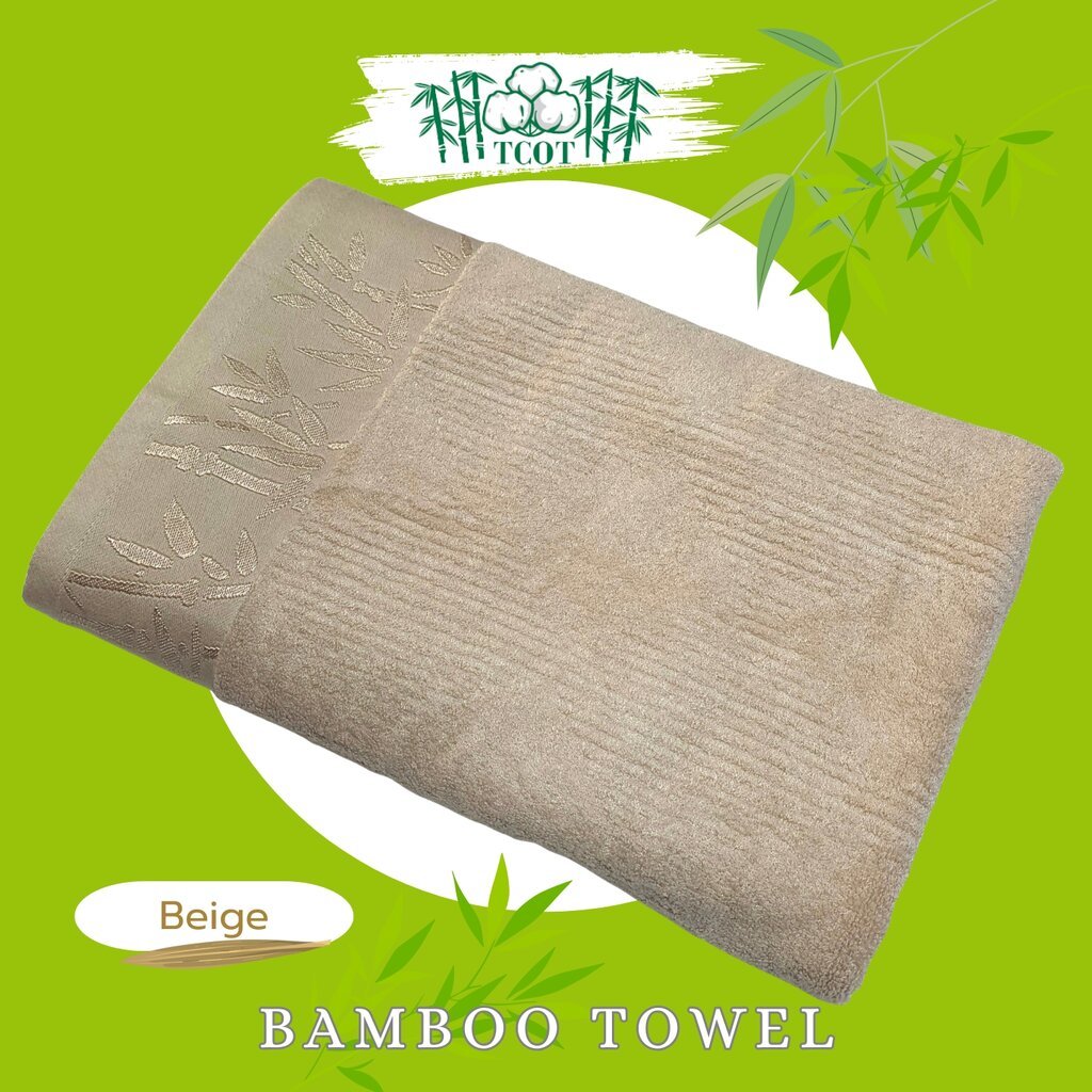 TCOT Bamboo Bath Towel 70x140 cm. ผ้าขนหนูใยไผ่ Bamboo แอนตี้แบคทีเรีย ไม่เกิดสิว