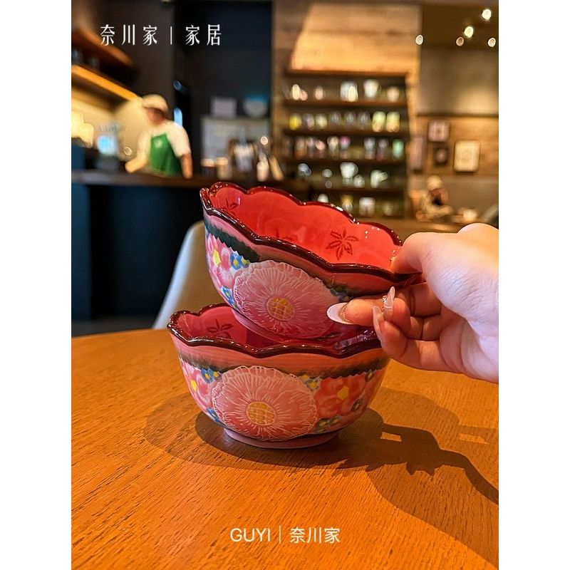 ปีใหม่ Lucky Fortune Fandai ชามชามเซรามิคบนโต๊ะอาหาร High-value ชามข้าวชามซุปชามก๋วยเตี๋ยวของใช้ส่วน