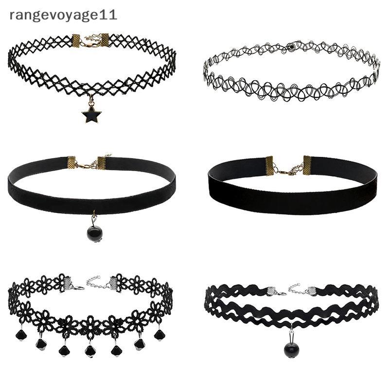 [Range11] 6PCS * ผู้หญิง ck กํามะหยี่สร้อยคอChokerสาวลูกไม้Choker Tattooสร้อยคอจี้ [VN]