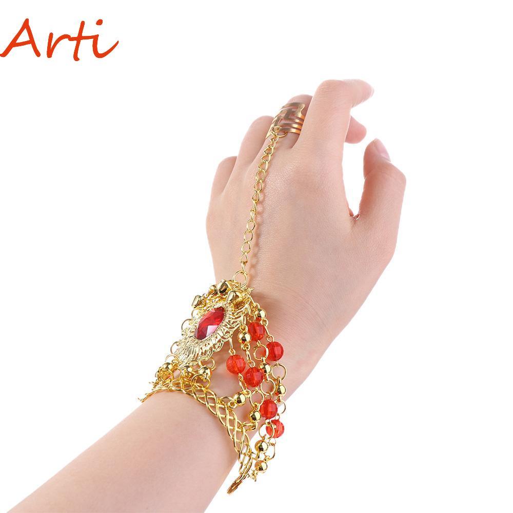 ARTI Performance Accessories Shining Fashion Bohemian Bead Bracelet Ring Show Out Belly Dance Dresse