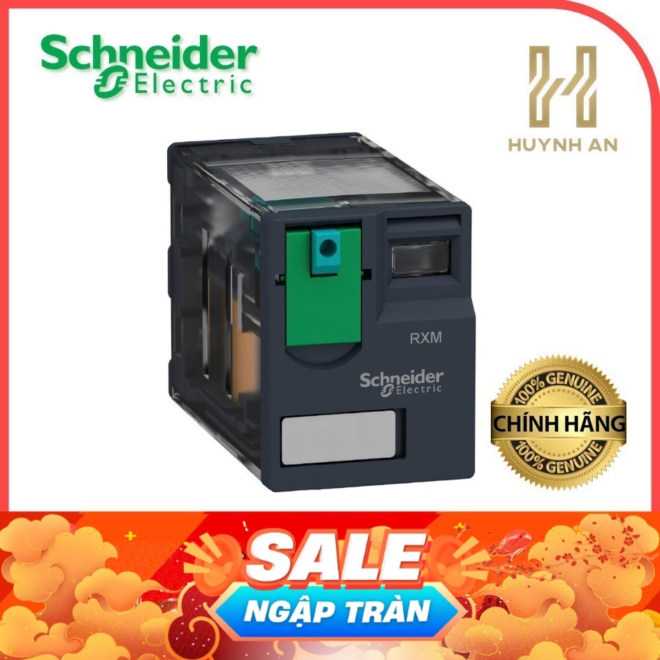 รีเลย์ระดับกลาง - 2 เสา (8 ขา) - 24VDC - Schneider Electric - RXM2AB1BD RXM2AB2BD