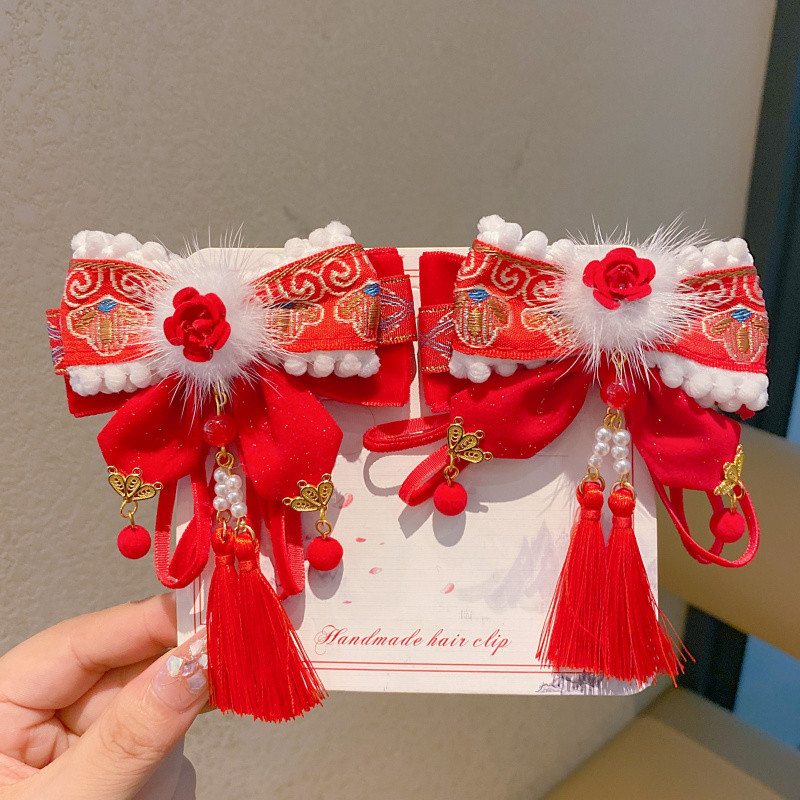 เครื่องประดับผมสำหรับเด็กสไตล์จีน ฮันฟู กิ๊บติดผม พร้อมให้ลุคปีใหม่ของสาวน้อยโดดเด่นขึ้น - รูปที่ 4