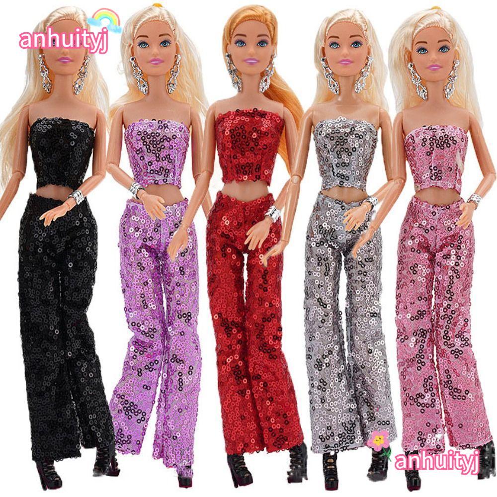 อันฮุยตี้จ 1ชุดเสื้อผ้า,8สีพรรคสวมตุ๊กตาเงากางเกง,ที่มีคุณภาพสูงเลื่อมกางเกงชุด30เซนติเมตรตุ๊กตา/1/6 บีเจดี ตุ๊กตา