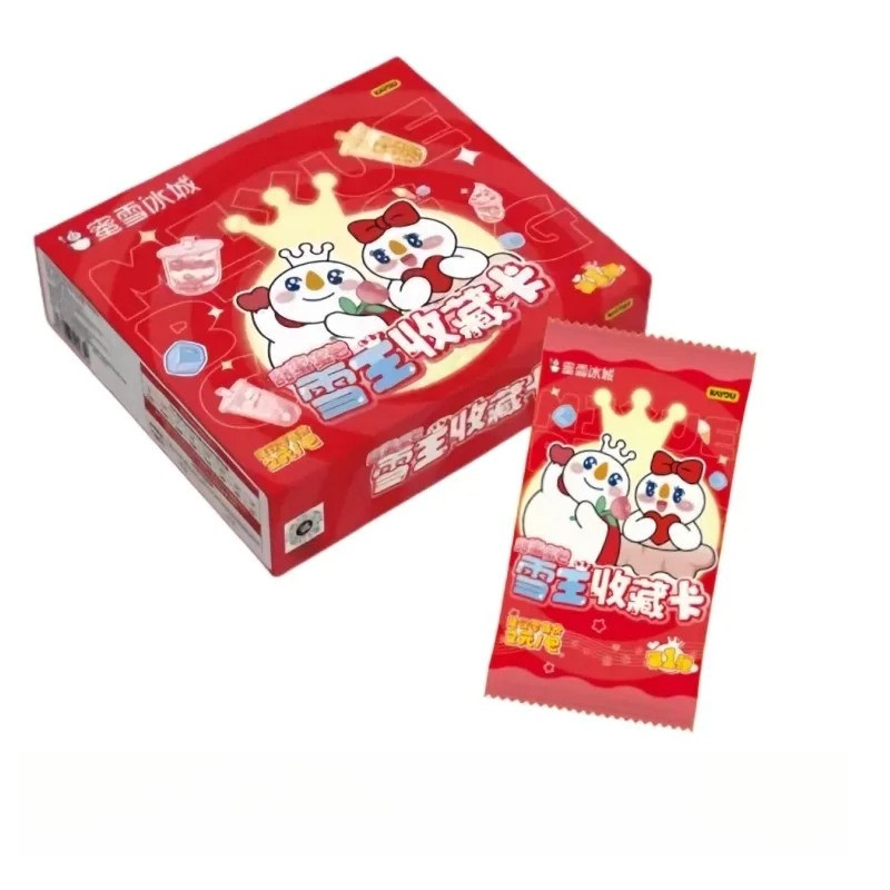 KAYOU Original Mixue Bingcheng Snow King การ์ดสะสมน้ําผึ้งหวานแพ็คอุปกรณ์ต่อพ่วงของเล่นการ์ดแพ็คสําห