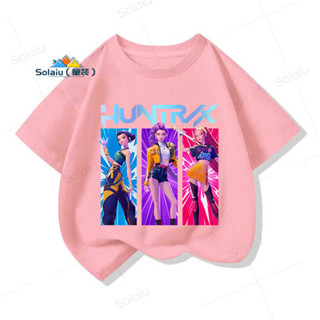 เสื้อเชิ้ตเด็กผู้หญิง K-POP Witch Hunters เสื้อยืดนุ่มสบายแข…