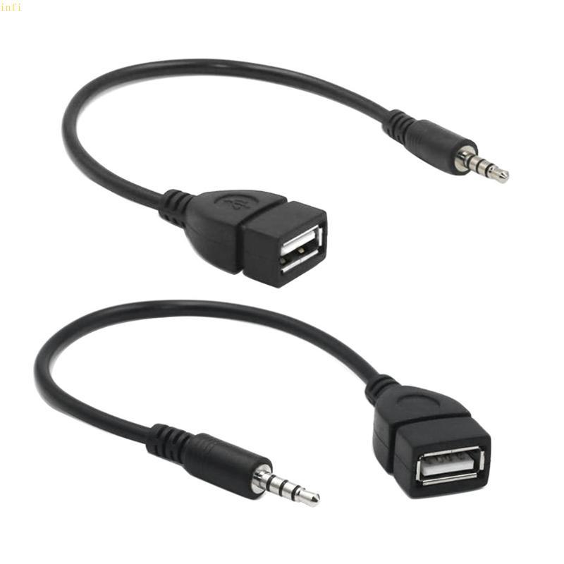 Infi AUX Data Cable 3 5mm Male Jack Plug USB Female to AUX Data Charge Cable USB AUX Data Cable Adap