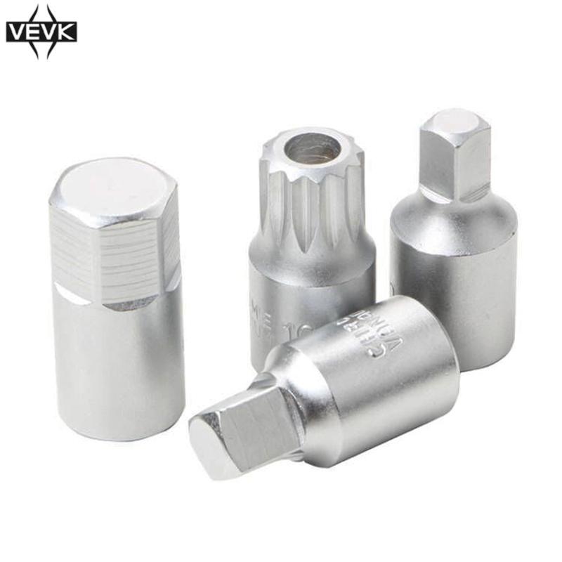 VEVK 1 ชิ้น 3/8 ไดรฟ์ Auto ซ่อมเกียร์สกรูประแจเกียร์สกรูประแจสําหรับ M16 H17 S8 S10 โลหะน้ํามัน Sump