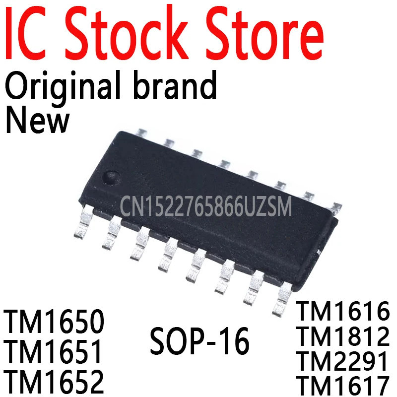5 ชิ้น TM1650 TM1651 TM1652 TM1616 TM1812 TM2291 TM1617 ชิป IC ในสต็อกขายส่ง SOP-16