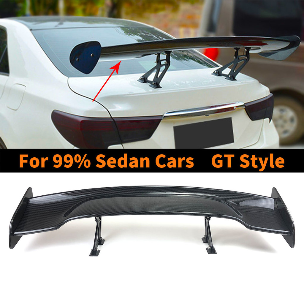 GT GTR สไตล์ด้านหลังสปอยเลอร์ปีก Universal สําหรับ 99% ซีดานรถ Boot Lip Sport Tail Air Deflector จูนอุปกรณ์เสริม
