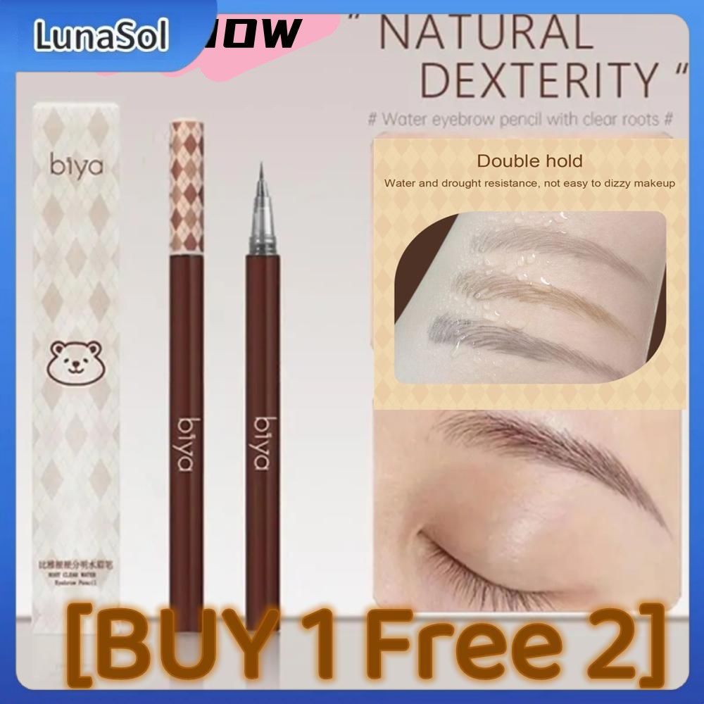 【จัดส่งในประเทศ】 【ซื้อ 1 แถม 2】ดินสอเขียนคิ้ว Biya Clear Roots พร้อมแปรงเกลียว