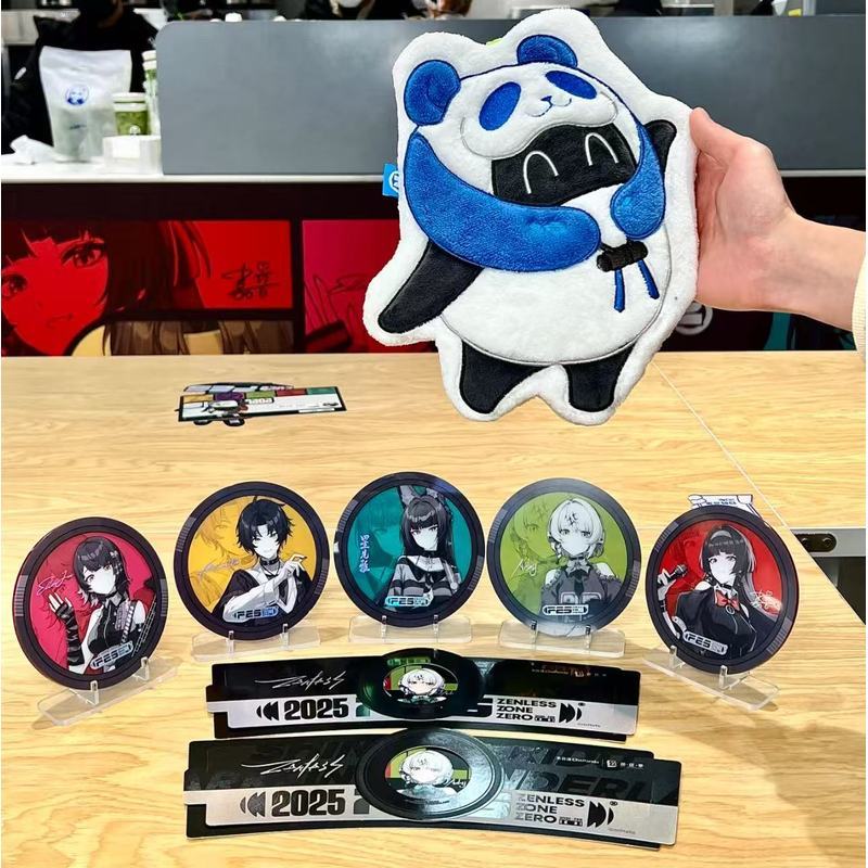 ChaPanda X Zenless Zone Zero ที่รองแก้วอะคริลิคและผ้าเช็ดมือ ออกแบบโดย Anby Demara, Ellen Joe, Hoshimi Miyabi, Asaba Harumasa และ Astra Yao