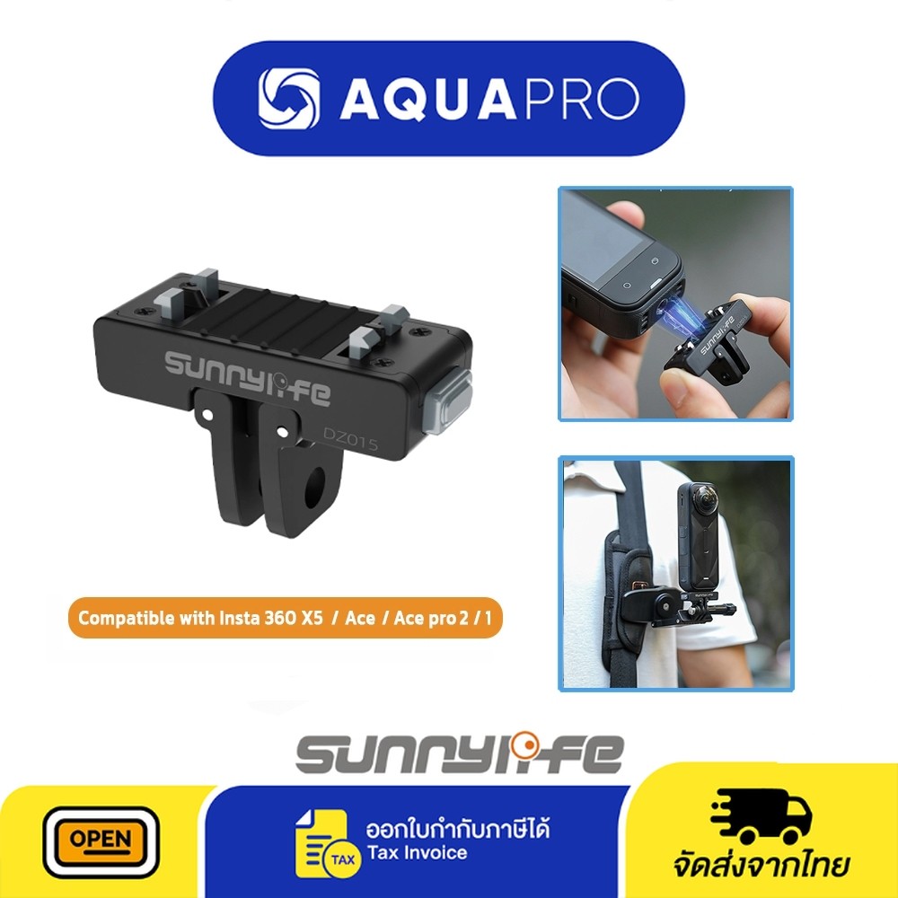 Sunnylife DZ015-DInsta360 X5 /AcePro 2 /Ace Pro /AceMagnetic Quick Release Adapter Mount Foldable Cam stand By Aquapro