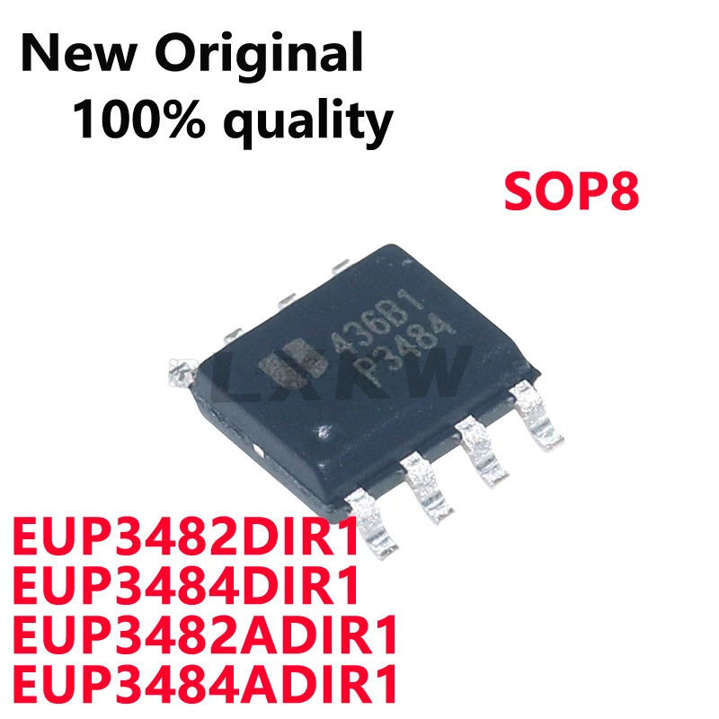 5PCS EUP3482DIR1 P3482 EUP3484DIR1 P3484 EUP3482ADIR1 3482A EUP3484ADIR1 3484A SOP8 Power การจัดการช