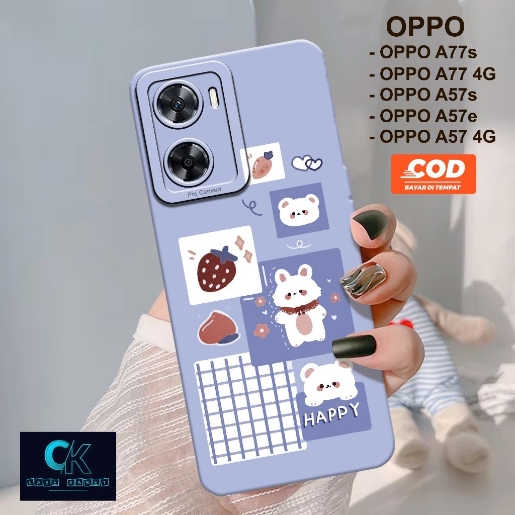 เคส OPPO A77s ล่าสุด HP / A57 4G / A77 4G / A57s / A57e - เคสแฟชั่นการ์ตูน - เคสยาง - เคสโทรศัพท์ OP