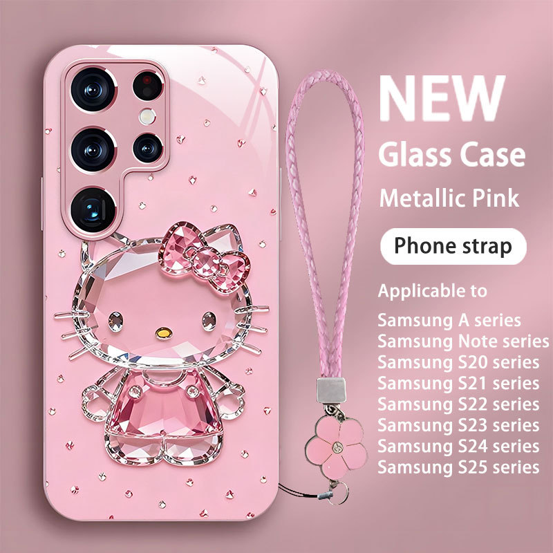 เคส samsung S25ultra S24FE S23+ S22 S21 S21+ S20 Note20 10 ultra A70 A56 A55 A54 A53 A52 A35 A33 A23 A15 A14 A13 A05S,สาย,ของขวัญ,สาย,สาย,แมว,fall