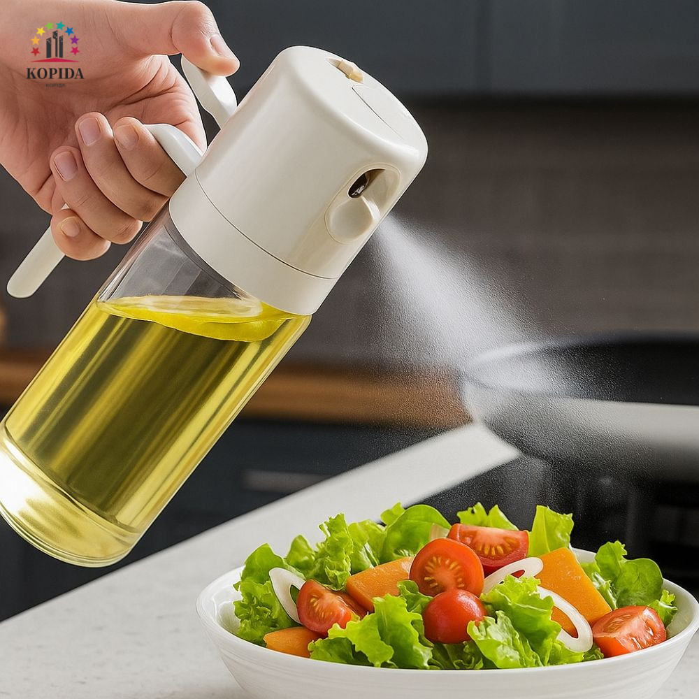 ขวดสเปรย์น้ํามัน WILLIS, 550ML Leakproof Kitchen Oil Dispenser, Vinegar Sprayer ในครัวเรือนที่ถอดออก