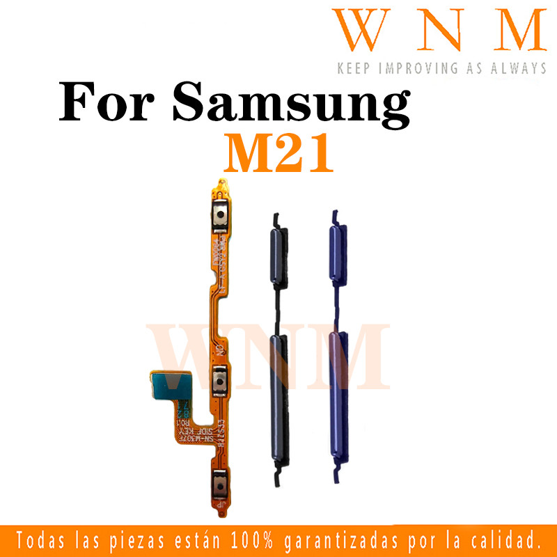 สําหรับ Samsung Galaxy M21 M215 ปุ่ม flex บน/ปิดปุ่มสวิทช์ด้านข้าง Key Volume Up Down Flex สายโทรศัพท์มือถือ Part