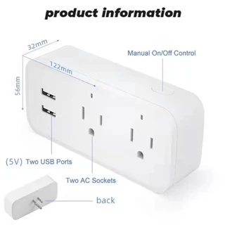 WiFi สมาร์ทปลั๊กสมาร์ท Tuya ซ็อกเก็ต 10A 16A 20A พร้อม Power Monitor จับเวลา Smart Life Voice Control