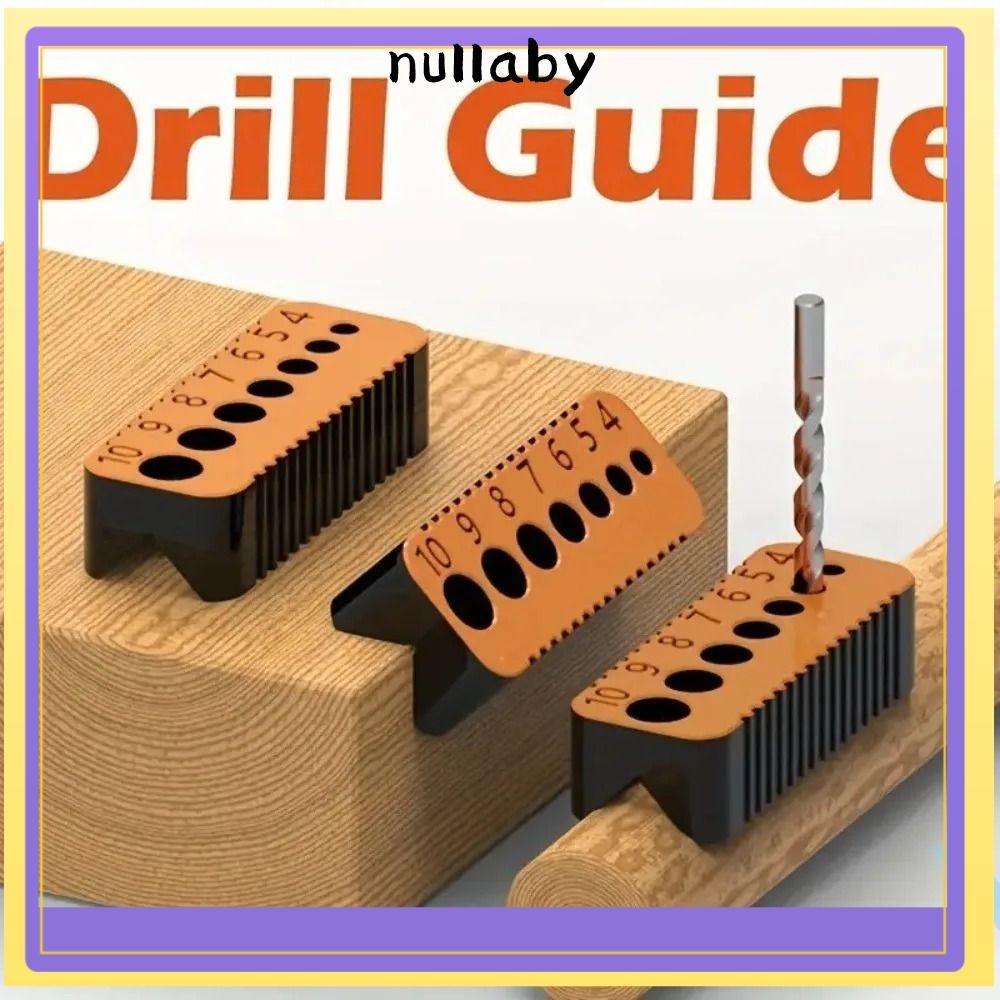 NULLABY คู่มือเจาะ, 4 ถึง 10 มม.งานไม้ Aid Drill Locator, Professional Multi-functional Non-Slip Punching Guiding เครื่องมือช่างไม้