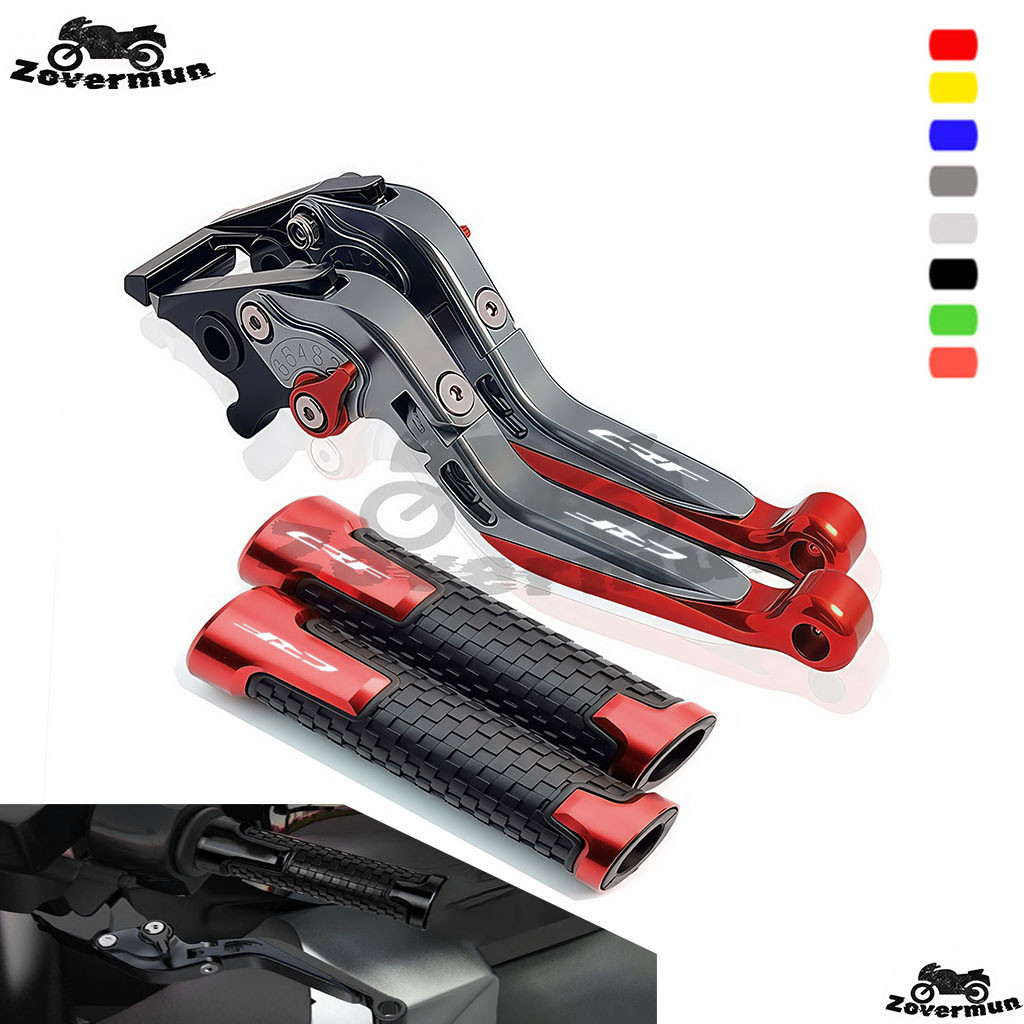 Fit สําหรับ HONDA CRF150 CRF150L อุปกรณ์เสริมรถจักรยานยนต์ CNC คันเบรคคลัทช์ Handle Grips ปรับพับ 6-