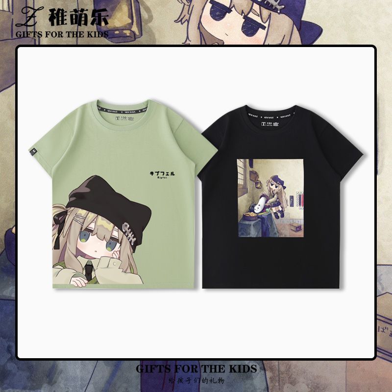 เกาหลีเกาหลี 2026VRChat เกมตัวละคร kipfel Cat Cat Nendoroid แขนสั้นชายหญิงเด็กสองมิติน่ารักผ้าฝ้ายเส