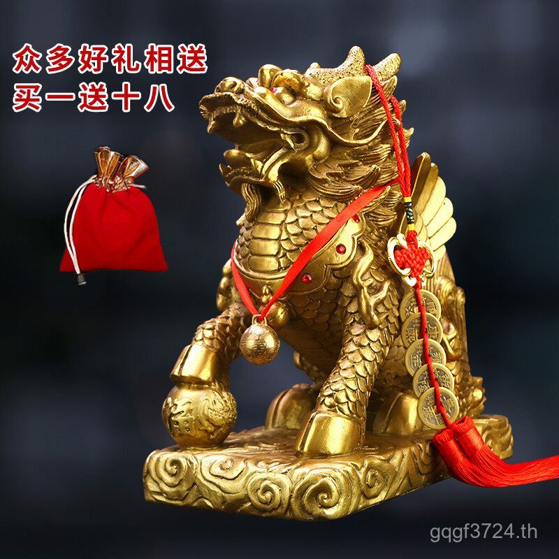 ห้องนั่งเล่นตกแต่งห้องนอนของขวัญทองแดงทั้งหมดบ้านหนึ่งคู่ตกแต่งทองเหลืองปี่เซียะของขวัญร้าน Kirin เป