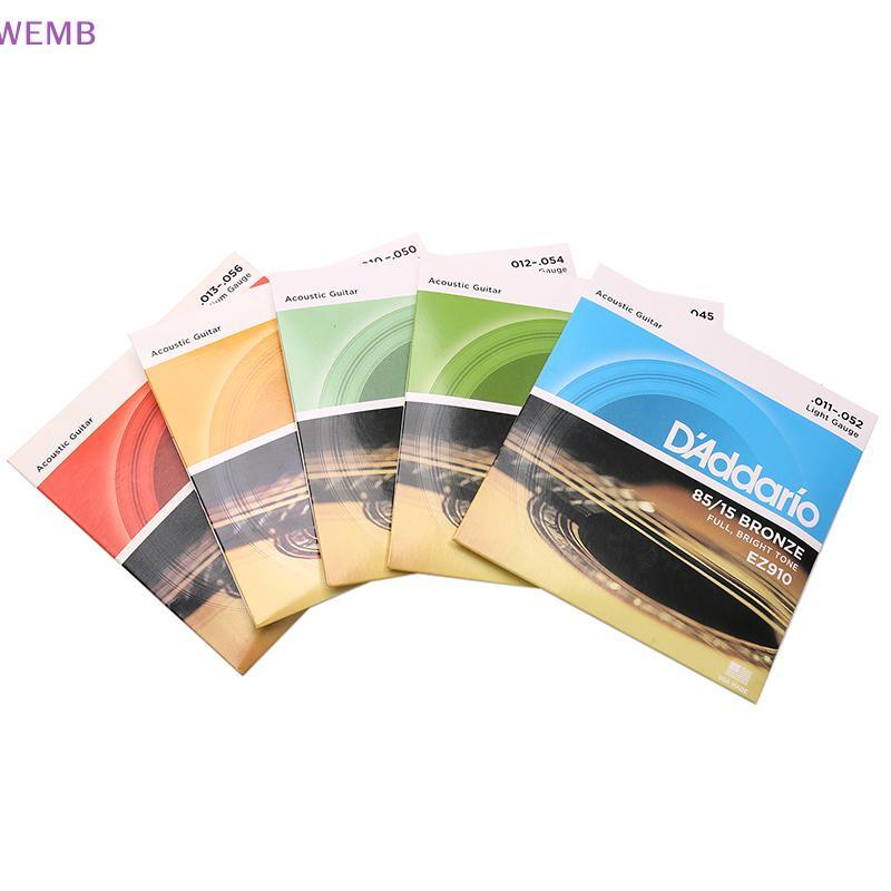 WEMB สายกีต้าร์โปร่ง 6 สายหนึ่งชุด EZ890 - EZ930 85/15 วัสดุสีบรอนซ์ ใหม่