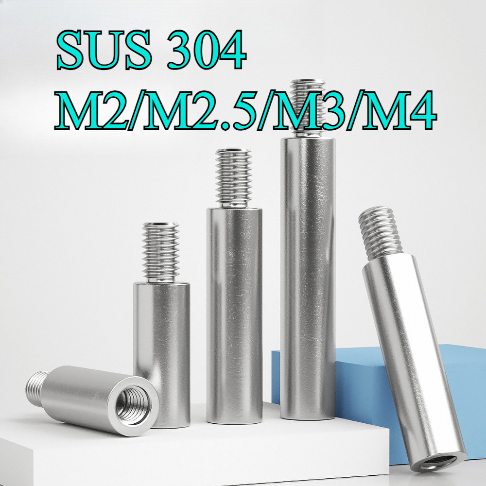 304 สแตนเลสหัวเดียวขั้วหกเหลี่ยมแยกคอลัมน์หยินและหยางสตั๊ดเดียวผ่านฟันด้านในและด้านนอกเชื่อมต่อคอลัม