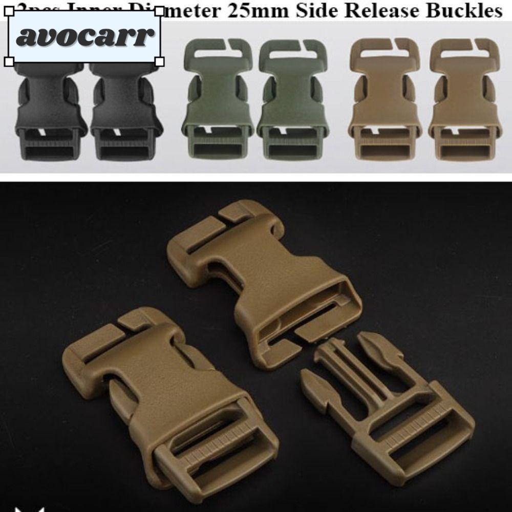 Avocar 2 ชิ้นหัวเข็มขัดด้านข้าง, เส้นผ่านศูนย์กลางภายใน 25 มม. 3 สีสายคล้องคอสุนัข, พลาสติกคุณภาพสูง Paracord สร้อยข้อมืออุปกรณ์เสริมเครื่องมือกลางแจ้ง