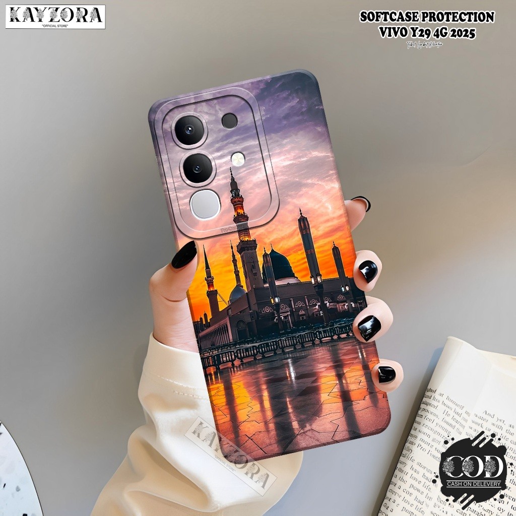 HP ล่าสุด VIVO Y29 4G 2025 Softcase - KAYZORA - เคสแฟชั่นมัสยิด - เคส VIVO Y29 4G - ซิลิโคนกล้อง Pro