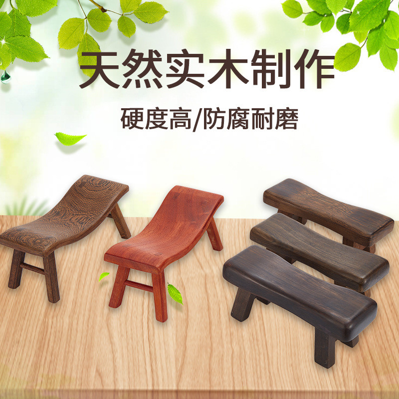 Weng Wood Pillow Wood Wooden Cervical Pillow Stool Cool Pillow หมอนโค้ง Wenge Wood