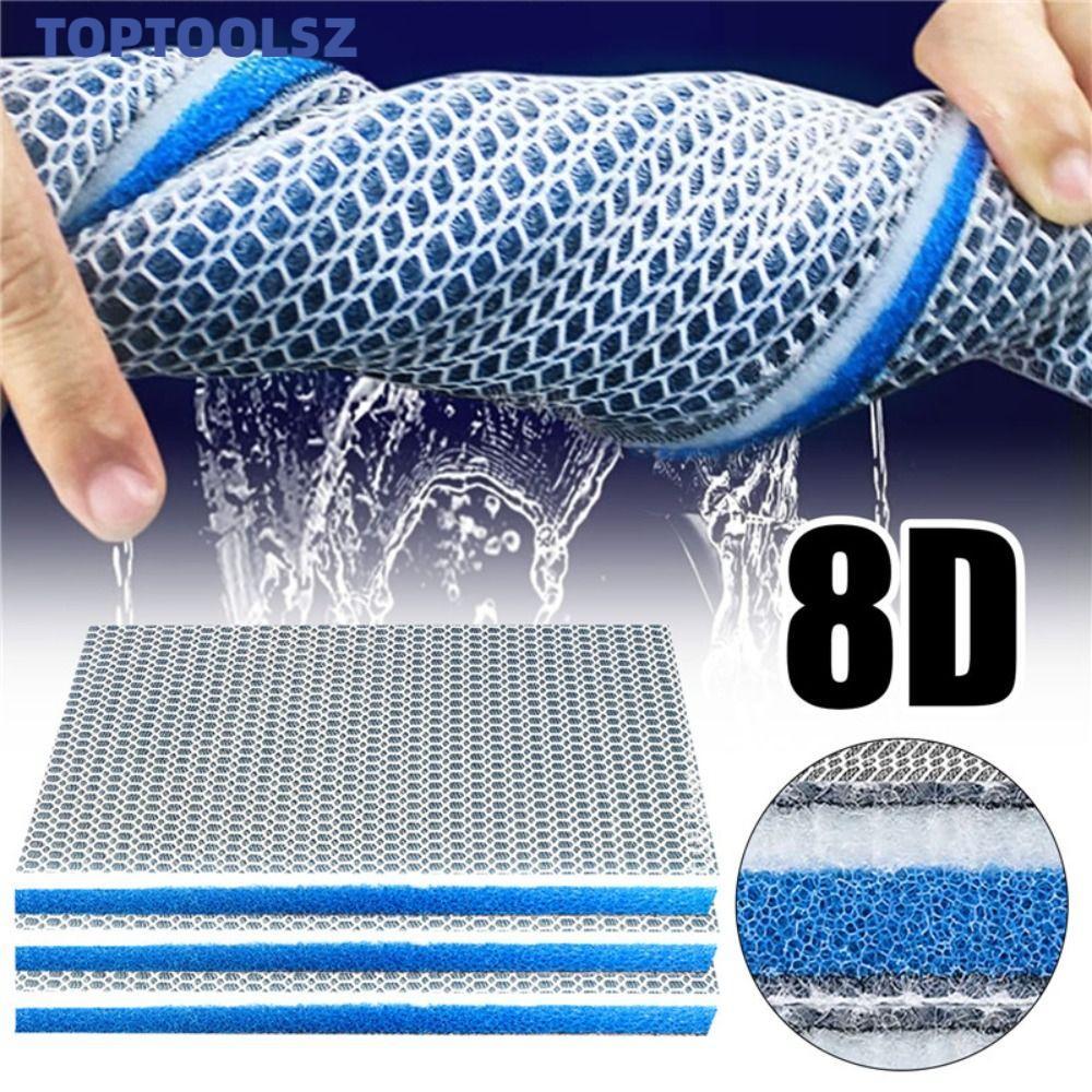 TOPTOOLS 1 ชิ้น Aquarium Filter ฟองน้ํา, 8 ชั้น High-Density กรองชีวเคมี, 8D ผ้าฝ้ายฟองน้ํา Aquarium อุปกรณ์เสริม
