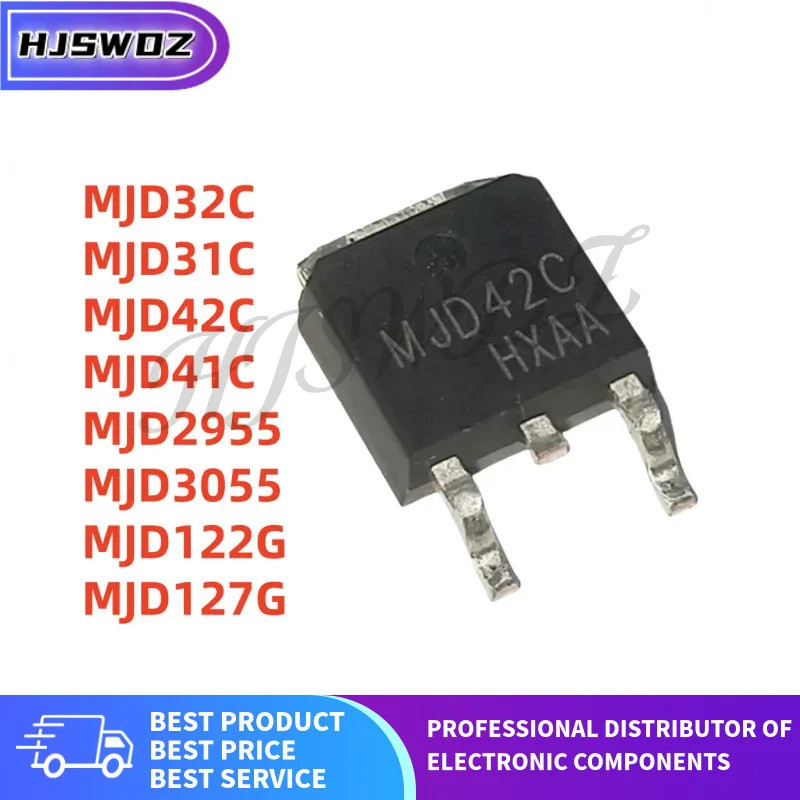10PCS MJD42C MJD41C MJD122G MJD32C MJD31C MJD2955 MJD127G MJD3055 TO-252 ทรานซิสเตอร์ยี่ห้อใหม่ในสต็
