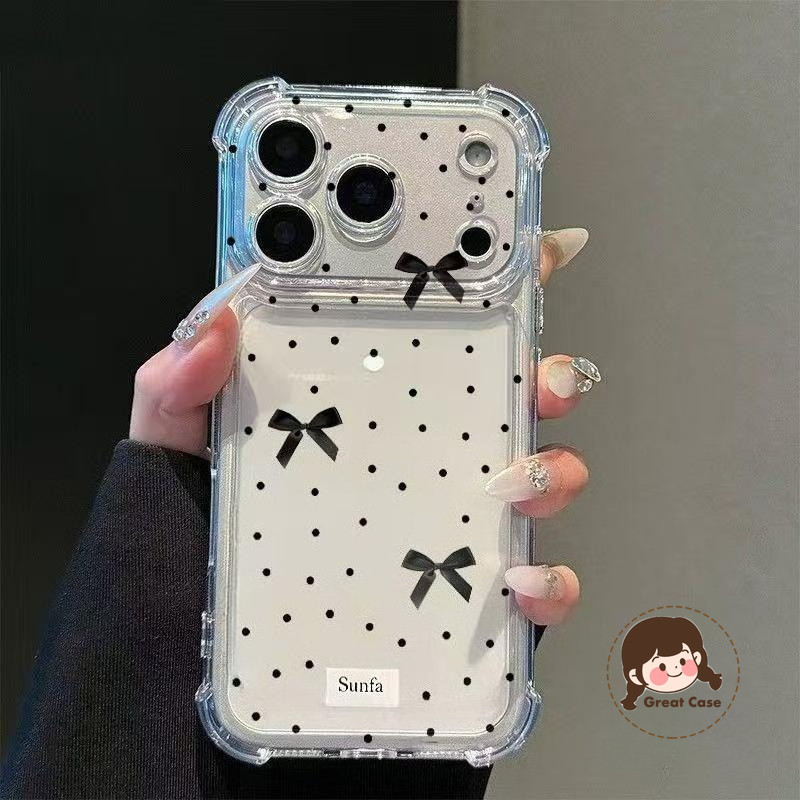 Insสไตล์Bow Tieเคสโทรศัพท์ใสสําหรับRealme V60 V60S C21Y C20 C20A C17 C15 C12 C11 C3 X7 X3 X2 XT X Ne