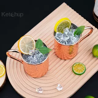 [Ktchup-t] 500ml 100% ทองแดง Moscow Mule Mug Cotail ถ้วยไวน์ตอกทองแดงแก้วเบียร์แก้วกาแฟถ้วยนมบาร์ถ้วย Drinkware สแตนเลสทนทานดี