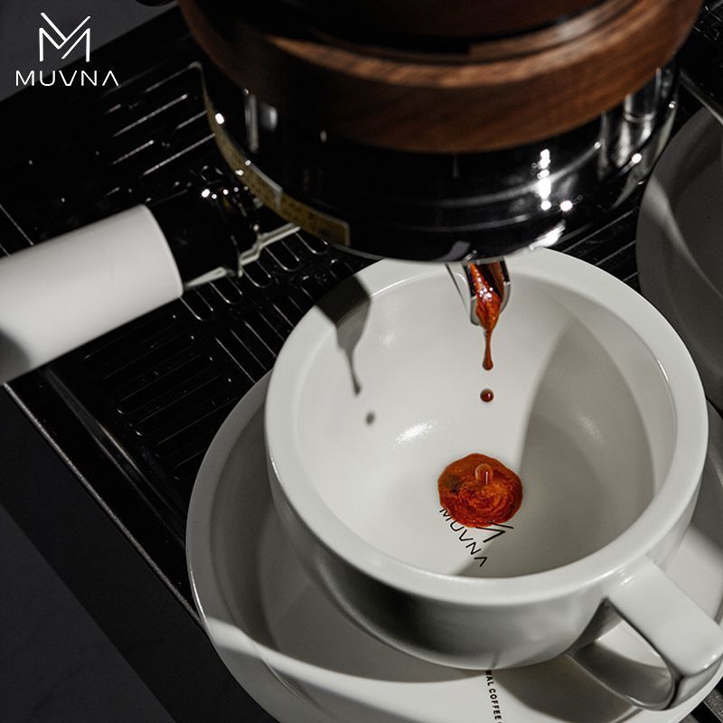 MUVNA MUVNA Italian Cale latte Coffee เซรามิค latte Cup 280ml นูน Art latte Cup U