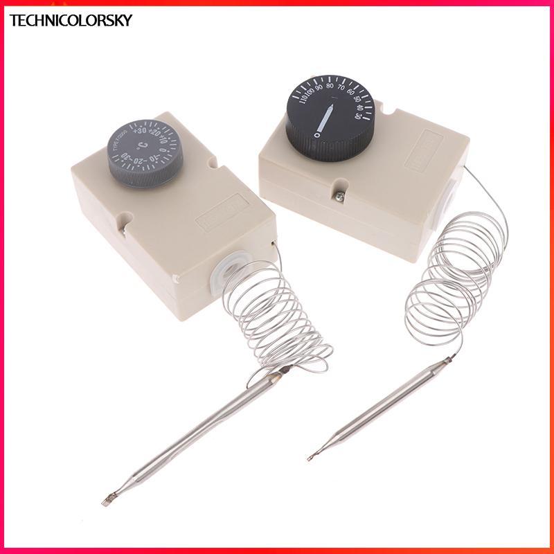 Technicolorsky สําหรับอุปกรณ์ไฟฟ้าลูกบิดอุณหภูมิสวิทช์ Capillary Thermostat 50-300C 0-60C 0-50C 0-40
