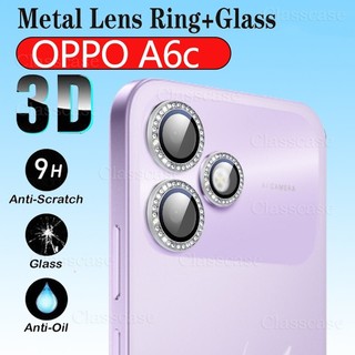 [คลังสินค้าพร้อม]เลนส์กล้องโลหะสําหรับOPPO A6c A6 c OPPOA6c 4G 5G 2026 9H HDอลูมิเนียมโลหะผสมGlitter Diamondกล้องเลนส์ป้องกันฟิล์ม