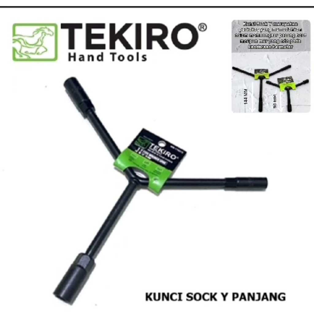 PREMIUM TEKIRO Y-Socket ประแจ 8 9 10 11 12 13 14 17 LENGTH สีดํา / ประแจโช้ค Spanner Y (Socket Sok S