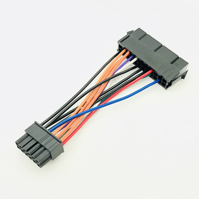 24Pin to 12Pin สายไฟ ATX 24Pin หญิง 12Pin ชาย PSU Converter อะแดปเตอร์สําหรับ Acer Q87H3-AM 18AWG คอ