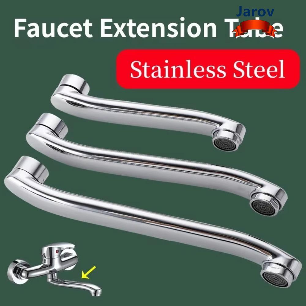 JAROV Faucet Extender Connector, Stainless Steel Quick Open Basin Faucet Tube, Durable S-type Sink F
