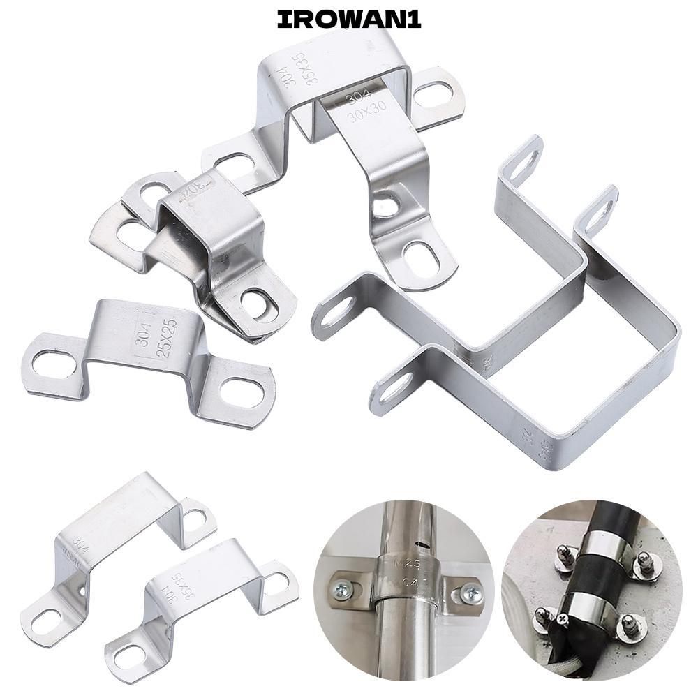 IRWAN1 Horseback Hose Clamp, Fastening Buckles Clip Ohm Tube Card, Thicken 304 สแตนเลส M-รูป U-รูปสี