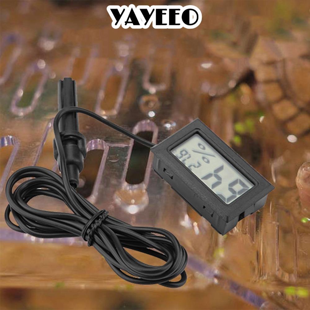 YAYEEO LCD เครื่องวัดอุณหภูมิเครื่องวัดความชื้น,เซลเซียส LCD อุณหภูมิความชื้น, อุปกรณ์มิเตอร์ Probe 