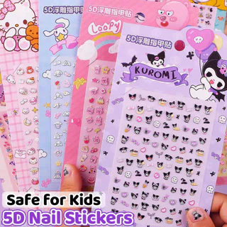 STARX 14 รูปแบบน่ารัก 5D นูนเรืองแสงใน Dark เล็บสติกเกอร์, Kawaii การ์ตูน Self-Adhesive เล็บ Decals สําหรับ DIY เล็บ, เด็กผู้หญิงของขวัญ