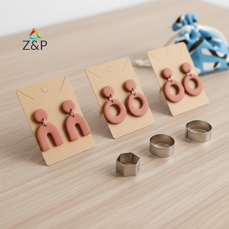 [Z & Pt] 18 21 24 ชิ้น Polymer Clay ต่างหูเครื่องตัดชุดเรขาคณิต Bake Moulds สําหรับทําด้วยมือ DIY เค